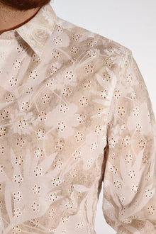 Camicia cotone sangallo sporcata 530 BL11