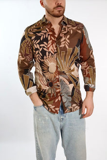 Camicia cotone fantasia mussola 030 BL11