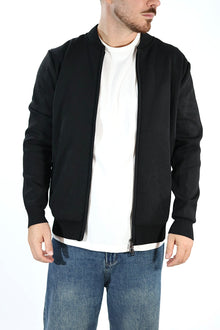 Maglioncino M14 nero lupetto full zip OVERD
