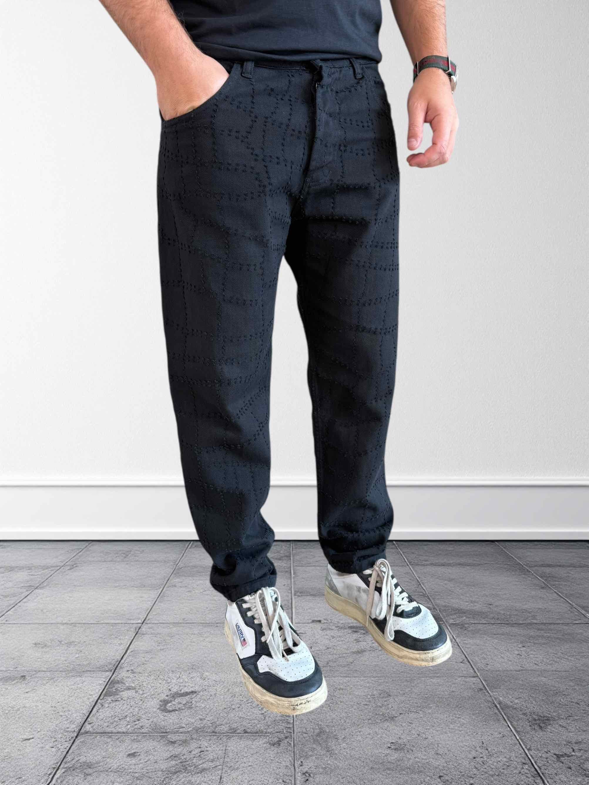 Pantalone 5 tasche lavorato P61 OVERD