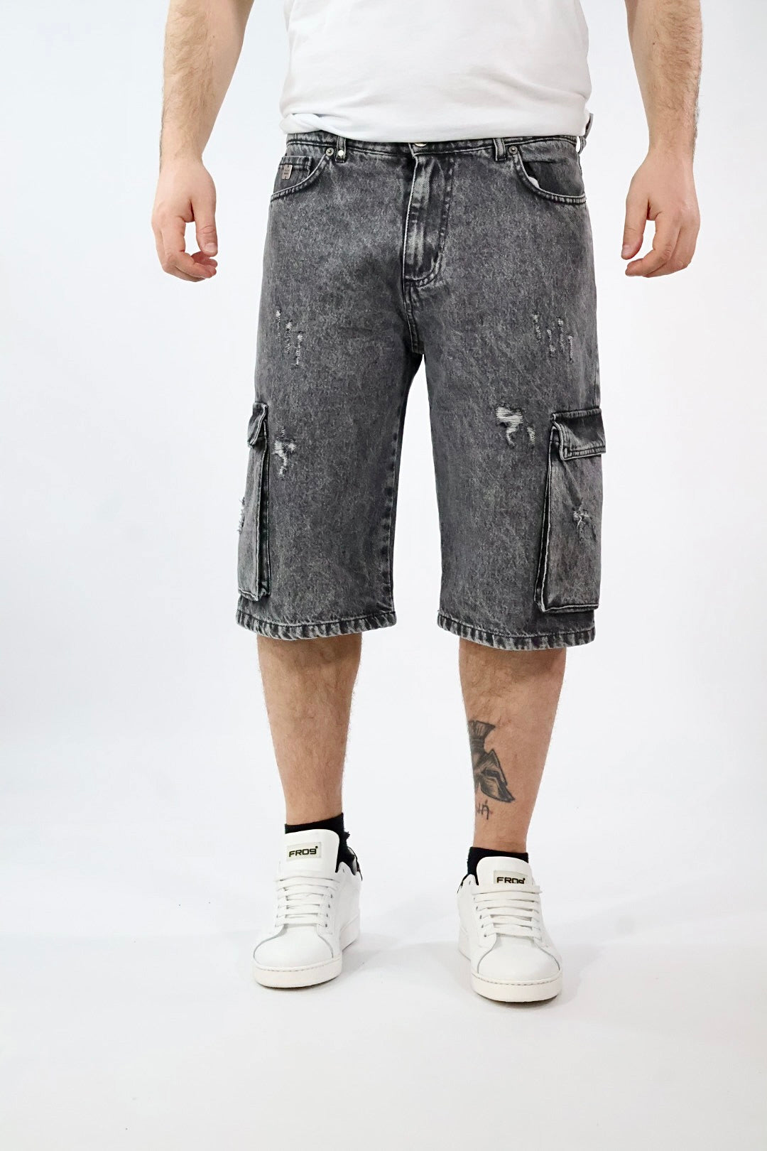 Bermuda denim cargo blitch 412  BL11