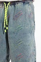 Bermuda denim triangoli fluo 230 BERNA