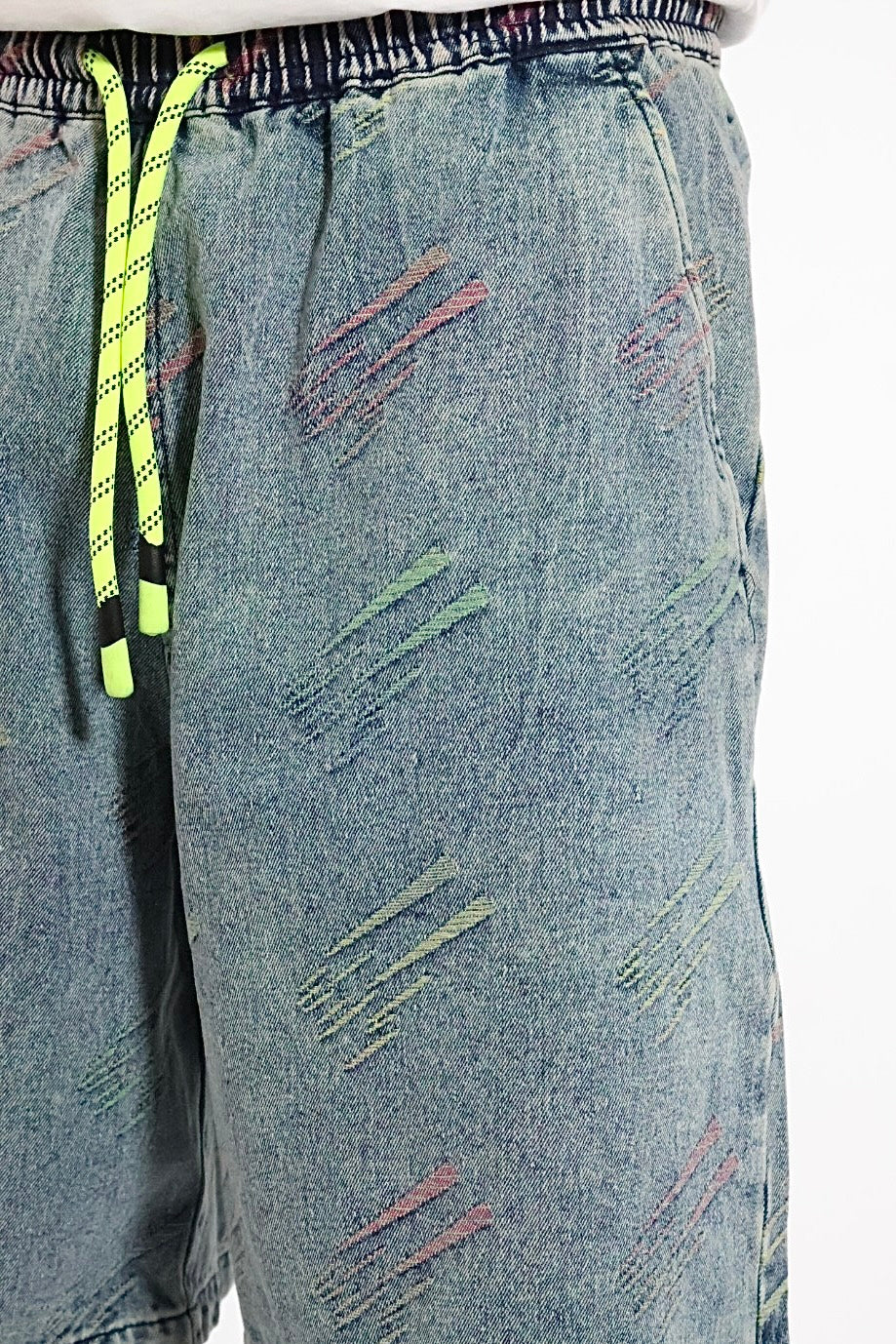 Bermuda denim triangoli fluo 230 BERNA