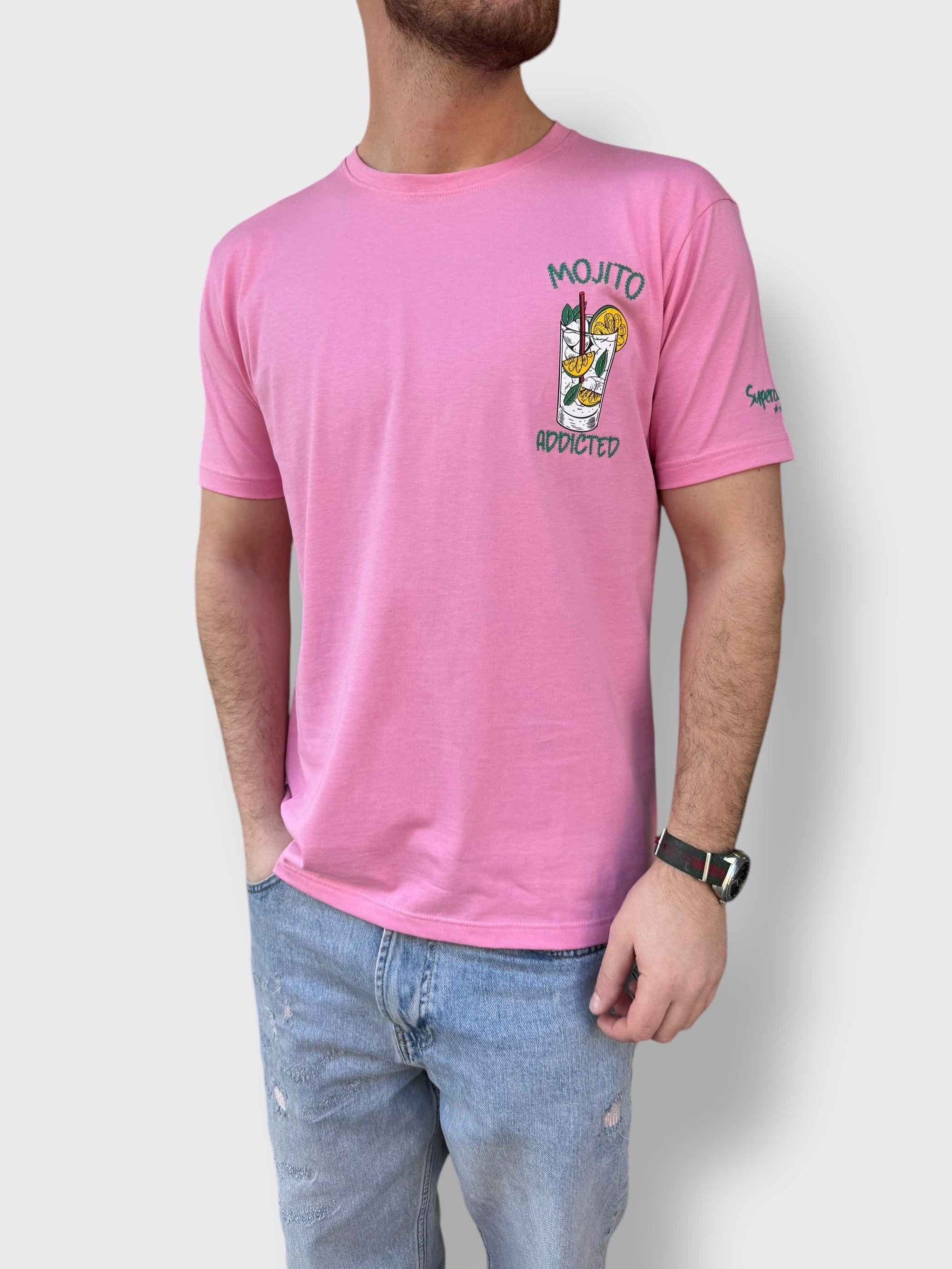 T-shirt stampa + ricamo mojito addicted SUPERCULTURE