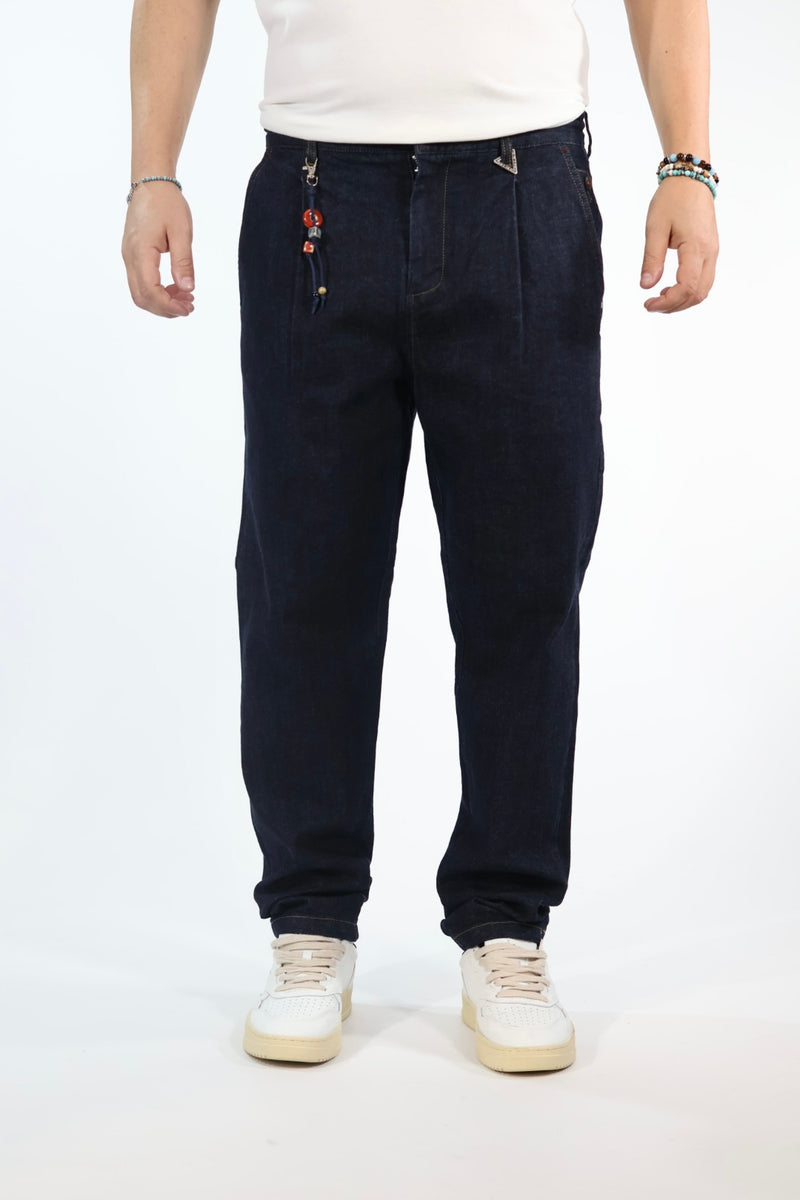 Pantalone 335 denim camp nou cropped BERNA