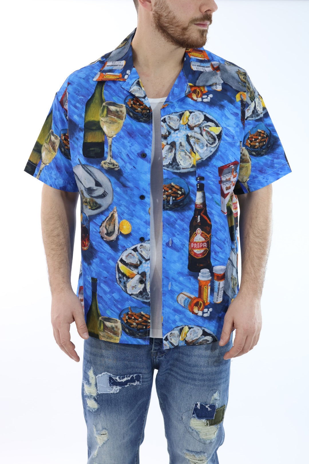 Camicia cotone m/m oyster 821 PROPAGANDA