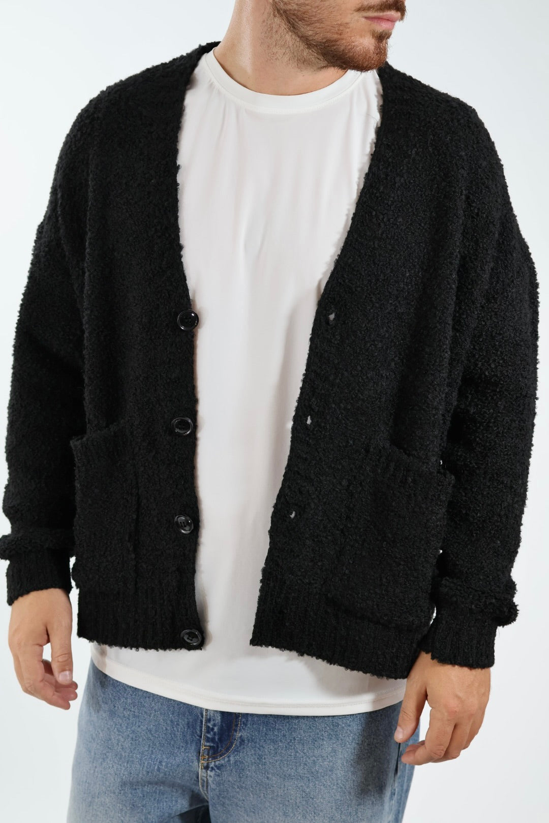 Cardigan Boucle cropped fit M66