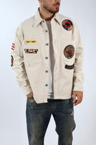 Overshirt boxy velluto patch 353 BERNA