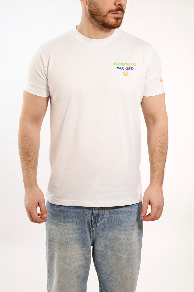 T-shirt ricamo happy mood 1853 SUPERCULTURE