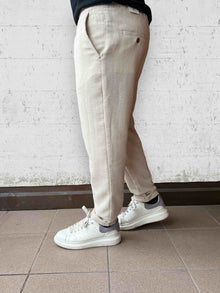 Pantalaccio lino righe BERNA