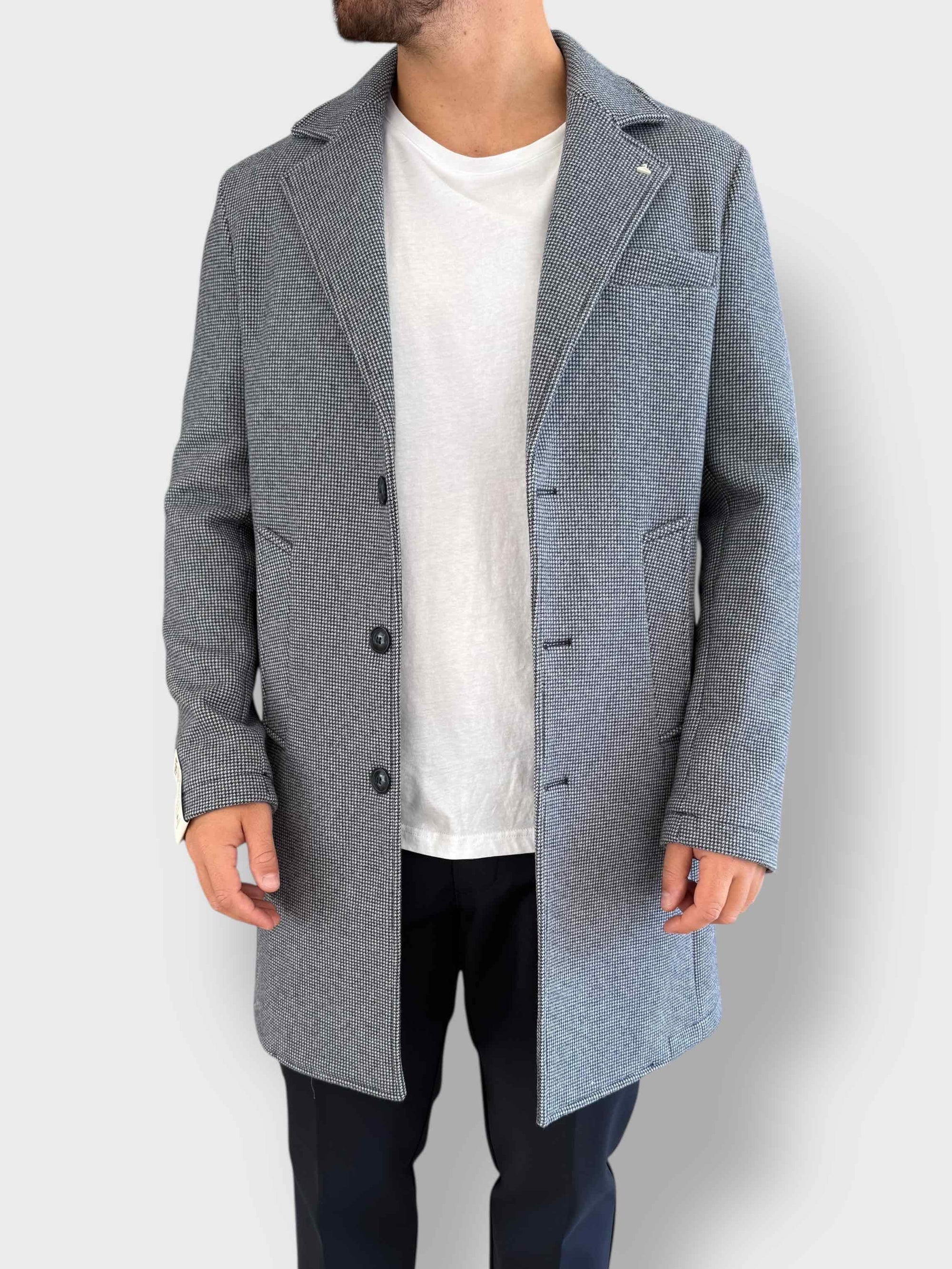 Cappotto monopetto pied de poule 048  BERNA