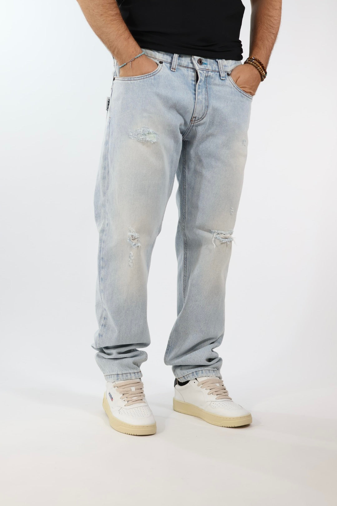 Jeans regular scritte 003 BERNA