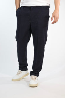 Pantalone P02 lana slim fit blu  OVERD