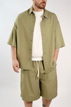 Camicia viscosa/lino m/m 224  BERNA