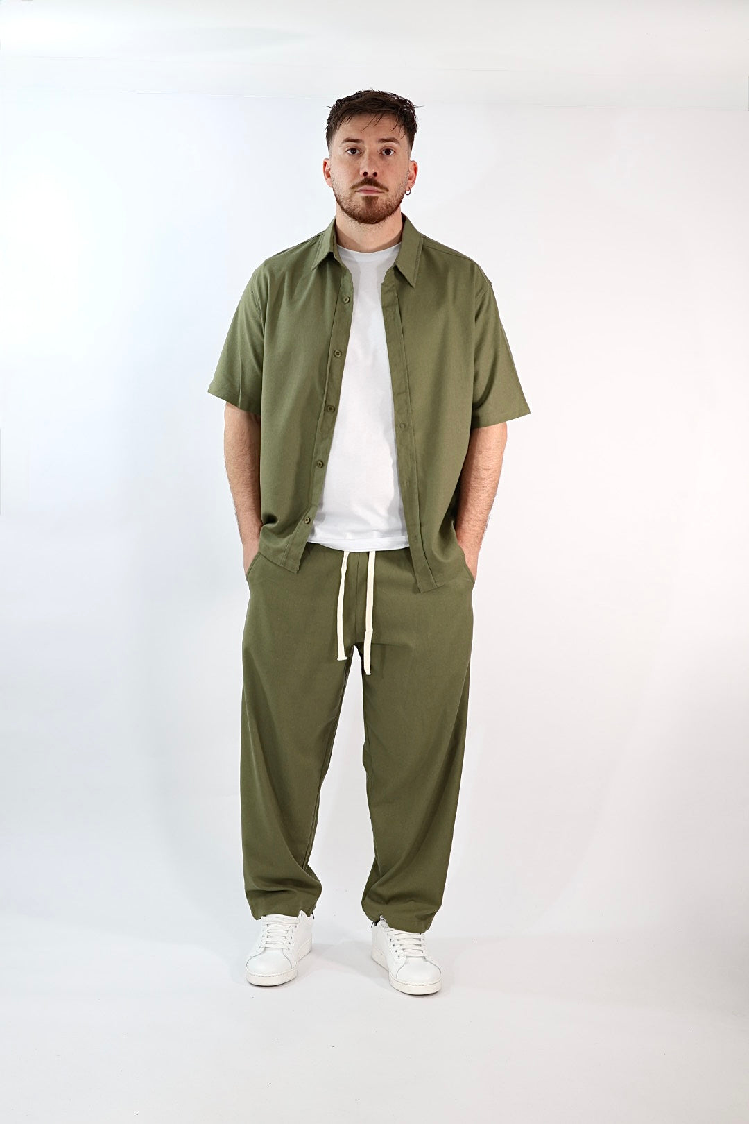 Completo lino camicia+pantalone  1046 J.W