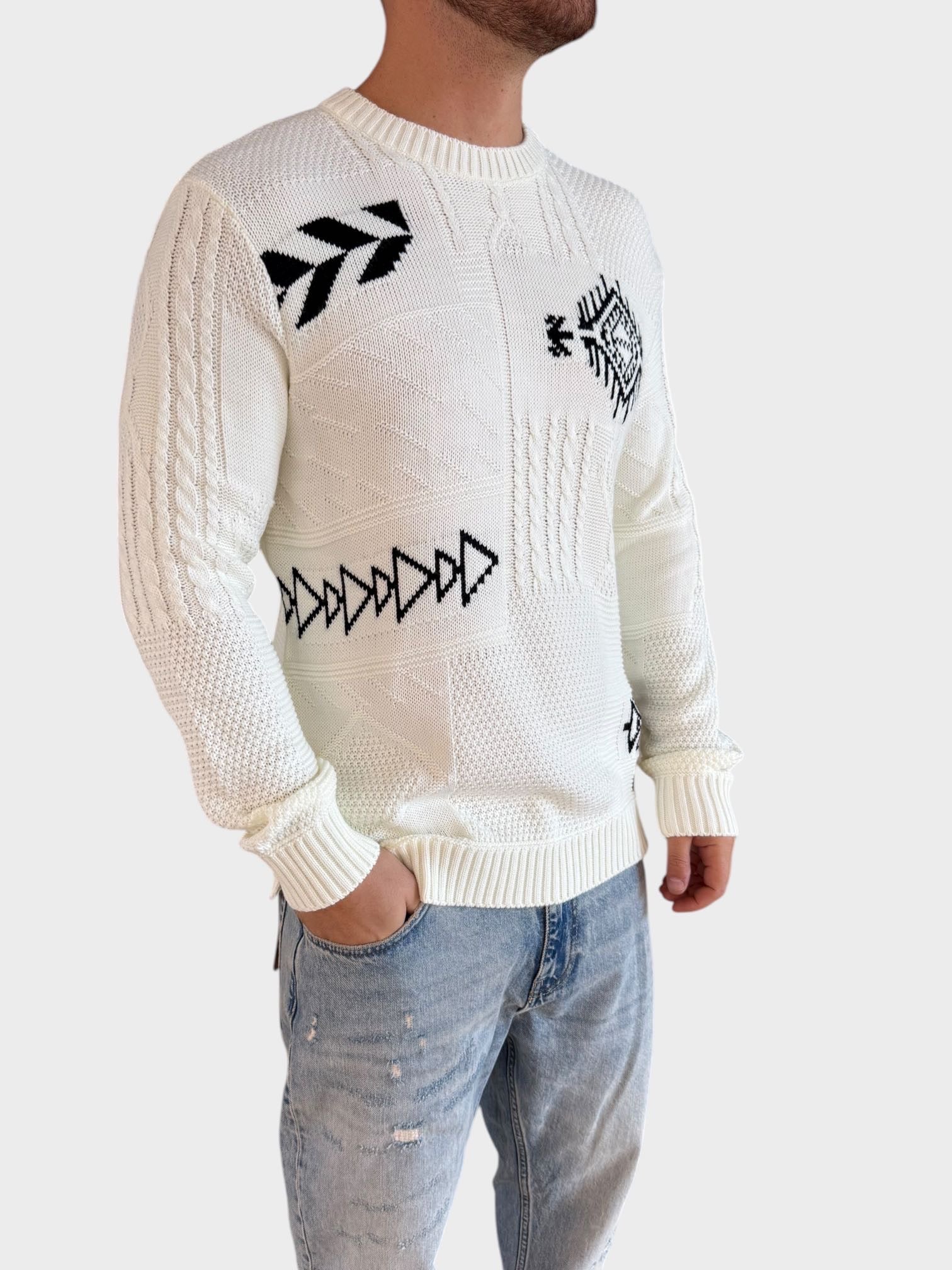 Maglione intarsio 128 BL11