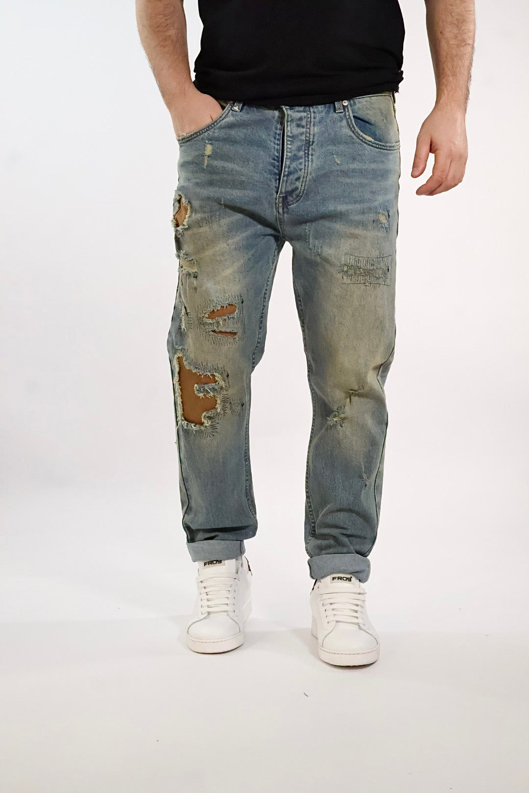 Jeans cropped destroy celtic park 279  BERNA