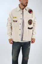 Overshirt boxy velluto patch 353 BERNA