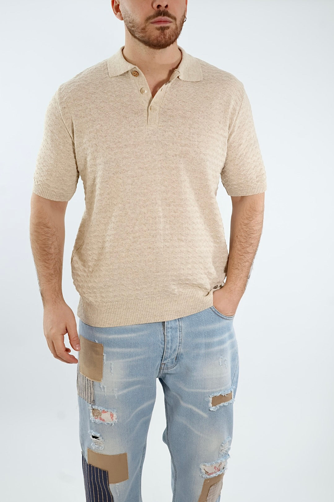 Polo in maglia links puntacci 098 BL11