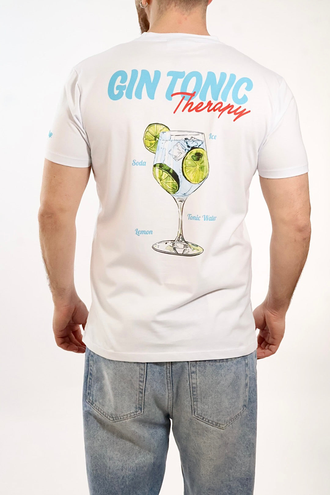 T-shirt ricamo gin tonic therapy A1905 SUPERCULTURE