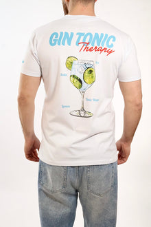 T-shirt ricamo gin tonic therapy A1905 SUPERCULTURE
