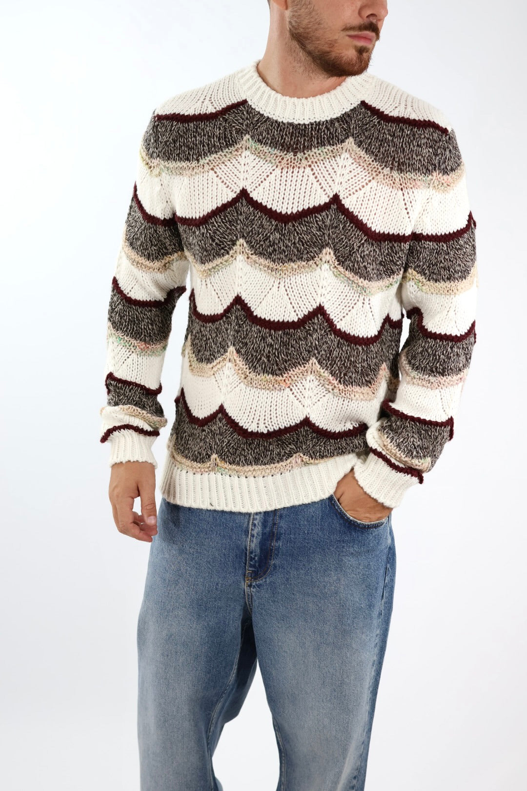 Maglione lanajacquard onde 267 BERNA