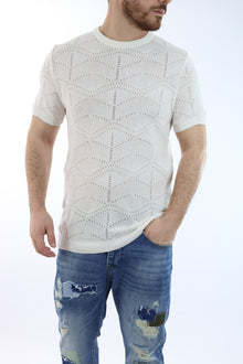 T-shirt in maglia m/m strutturata M43 OVER-D