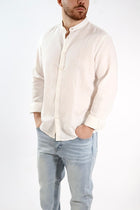 Camicia lino/cotone collo coreana C25 OVER-D