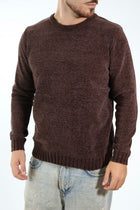 Maglione 363 girocollo ciniglia moro LANDEK