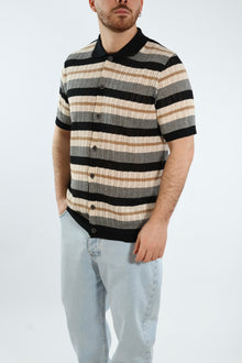 Polo in maglia righe 379 BL11