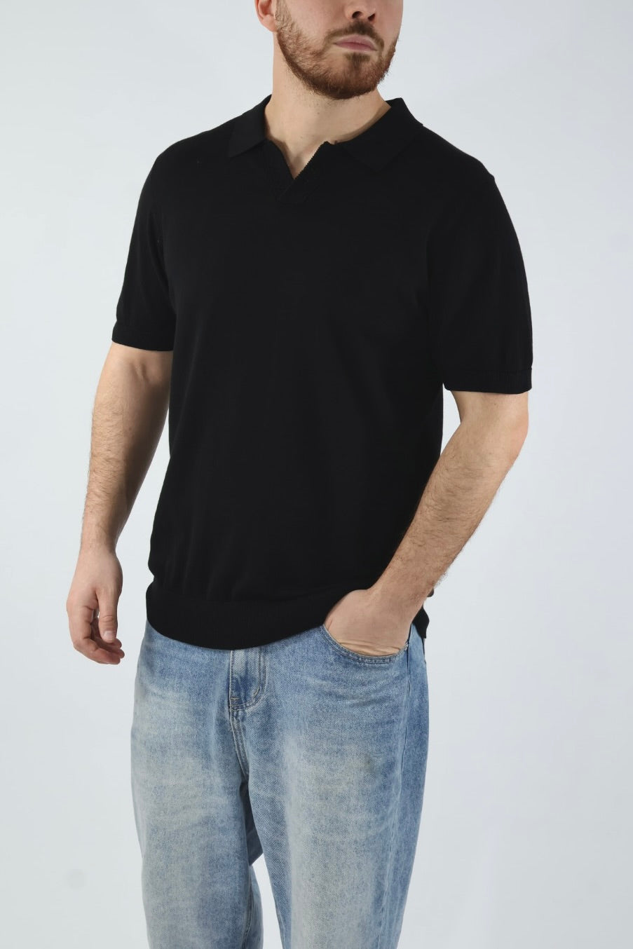 Polo in maglia m/m collo derby M36 OVER-D