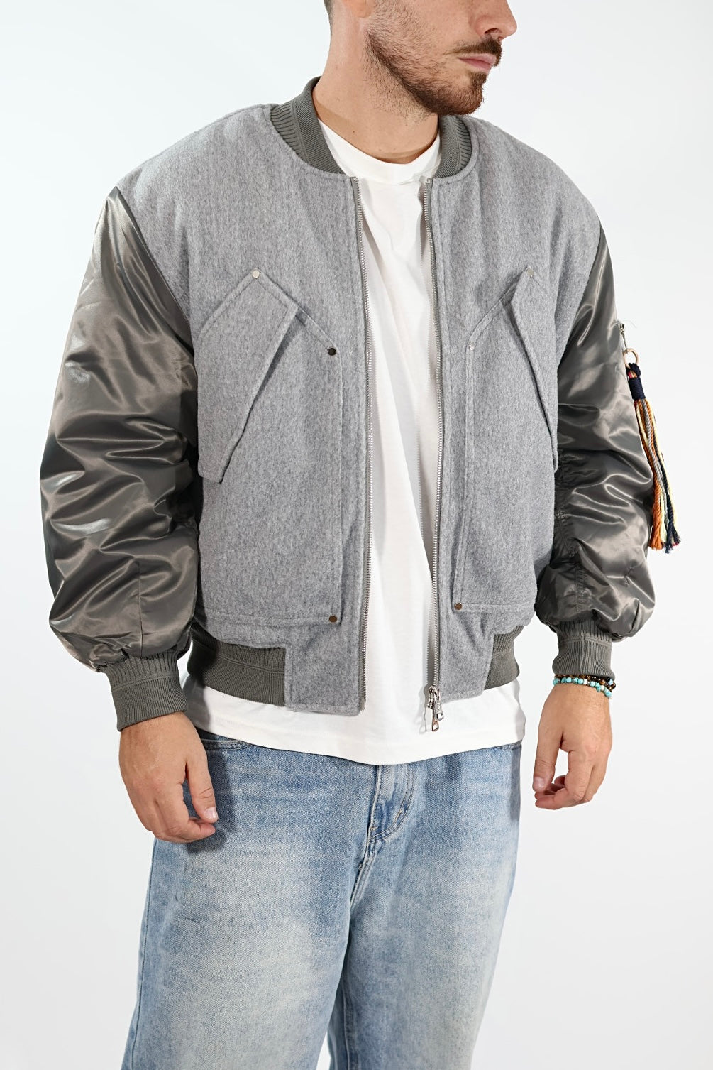Giacca 360 bomber panno/nylon   BERNA