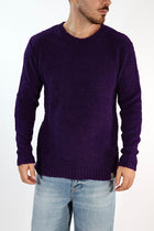 Maglione MACOMER9 viola giro bouclé BL11
