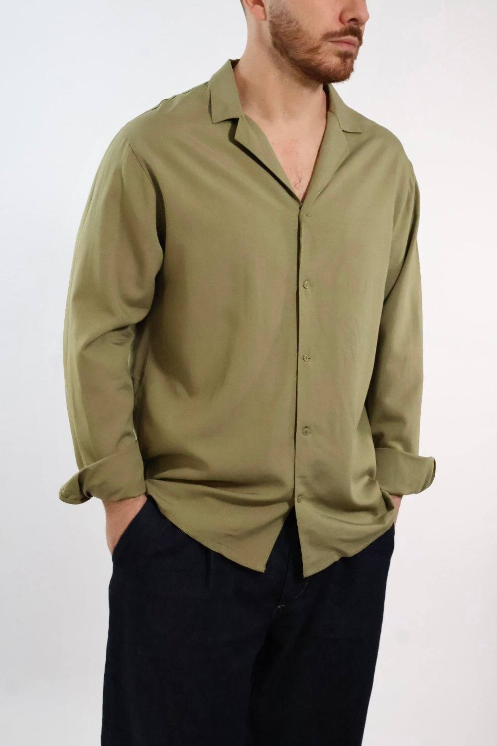 Camicia viscosa/lino 223 BERNA
