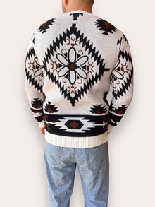 Maglione jaquard peruviano BL11