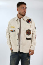 Overshirt boxy velluto patch 353 BERNA