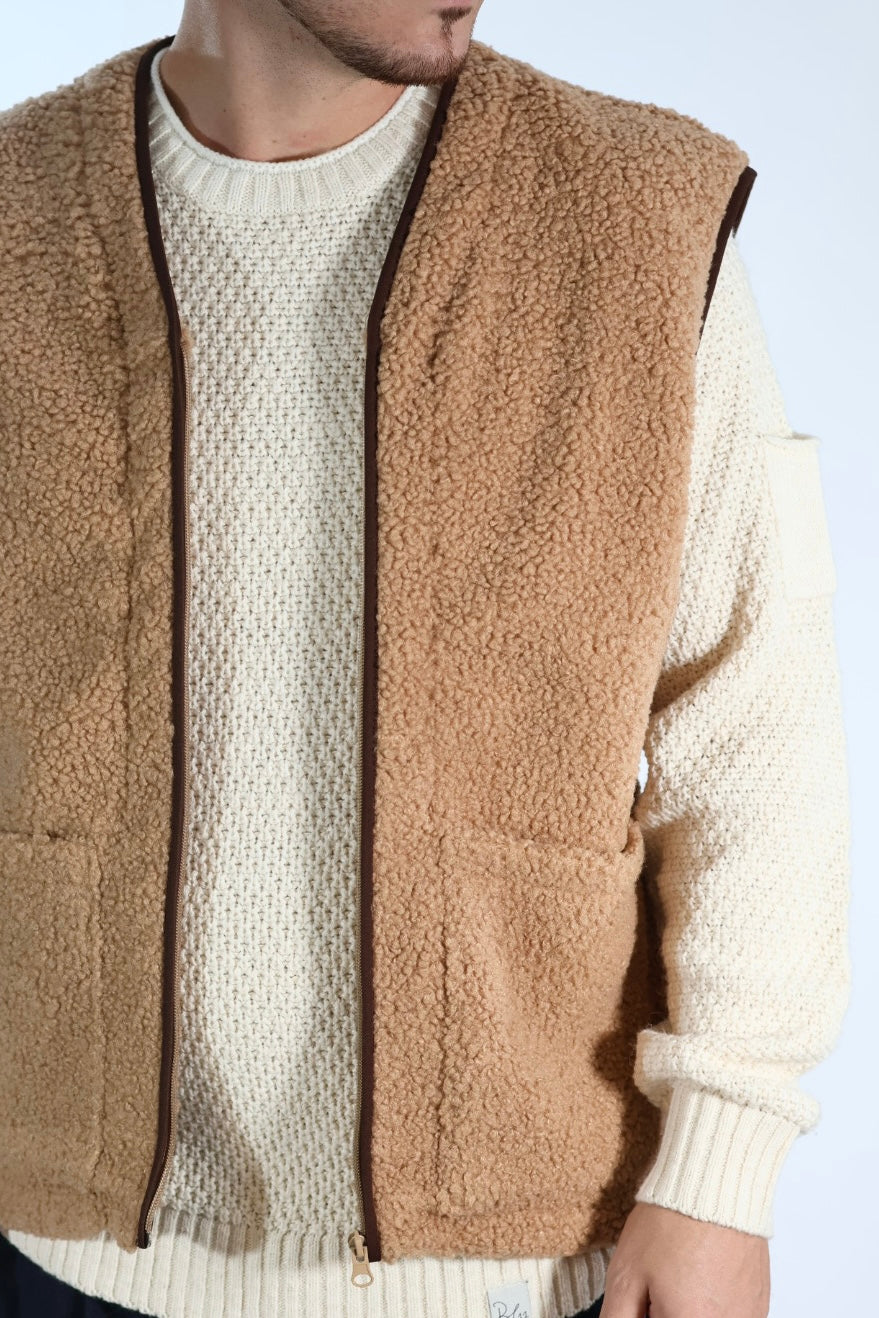 Gilet bl746437 teddy mezza zip BL11