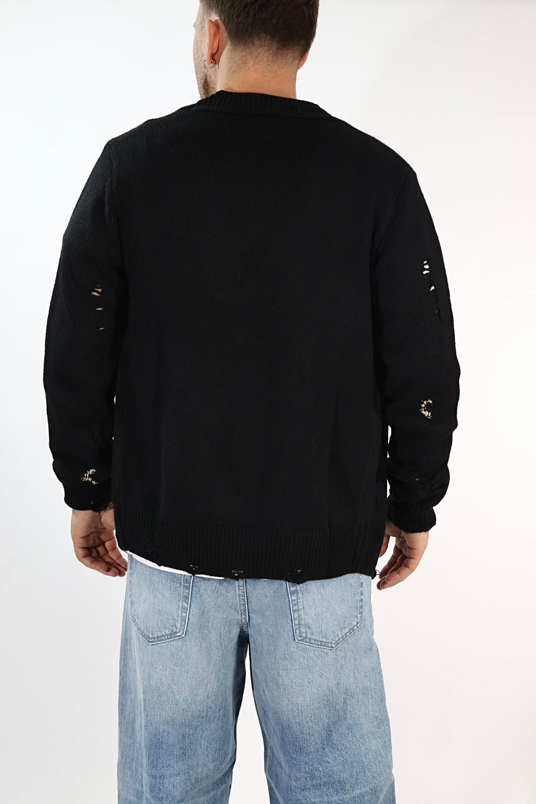 Cardigan 616 strappi misto lana GIANNI LUPO
