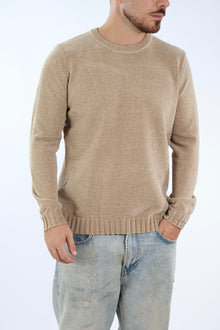 Maglione 363 girocollo ciniglia cammello LANDEK