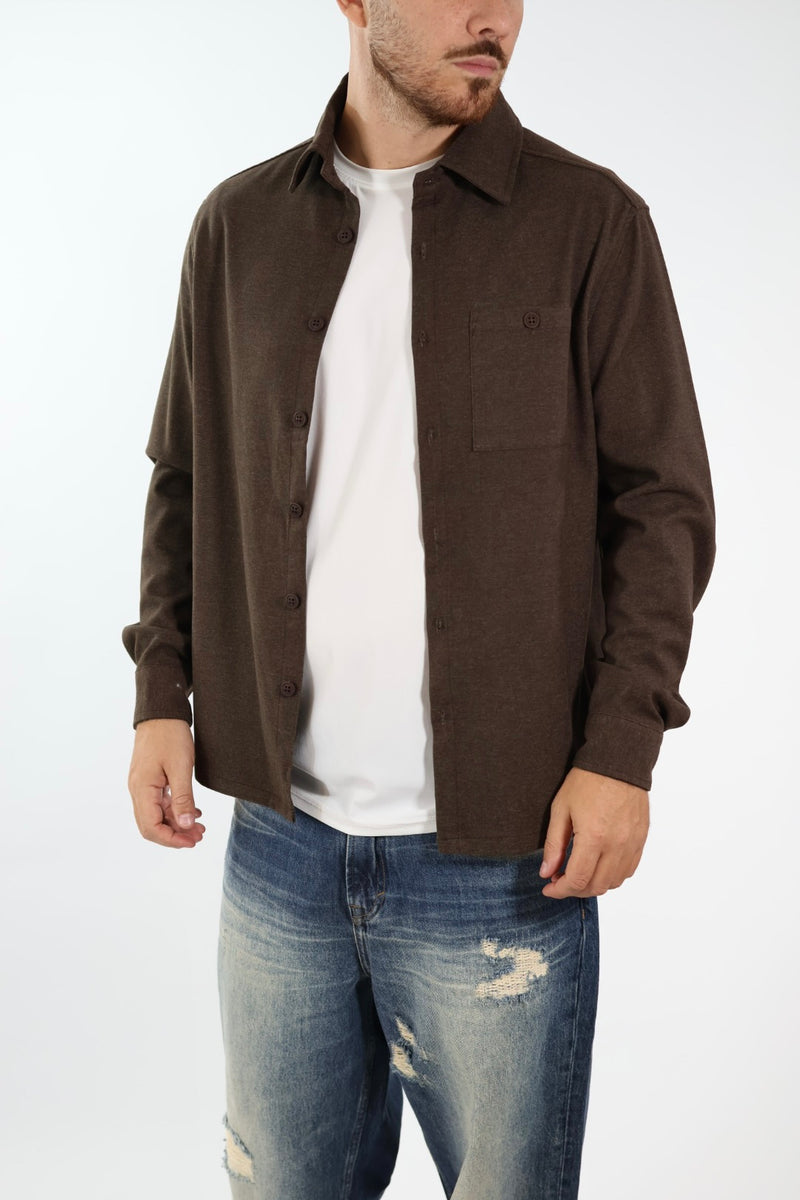 Camicia flanella moro slim fit J05 OVERD
