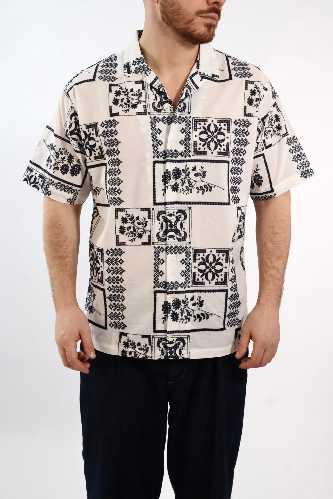 Camicia cotone fantasia m/m 835S GIANNI LUPO