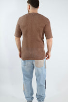 T shirt in maglia traforata gaggio 56 BL11