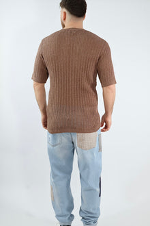 T shirt in maglia traforata gaggio 56 BL11