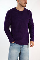 Maglione MACOMER9 viola giro bouclé BL11