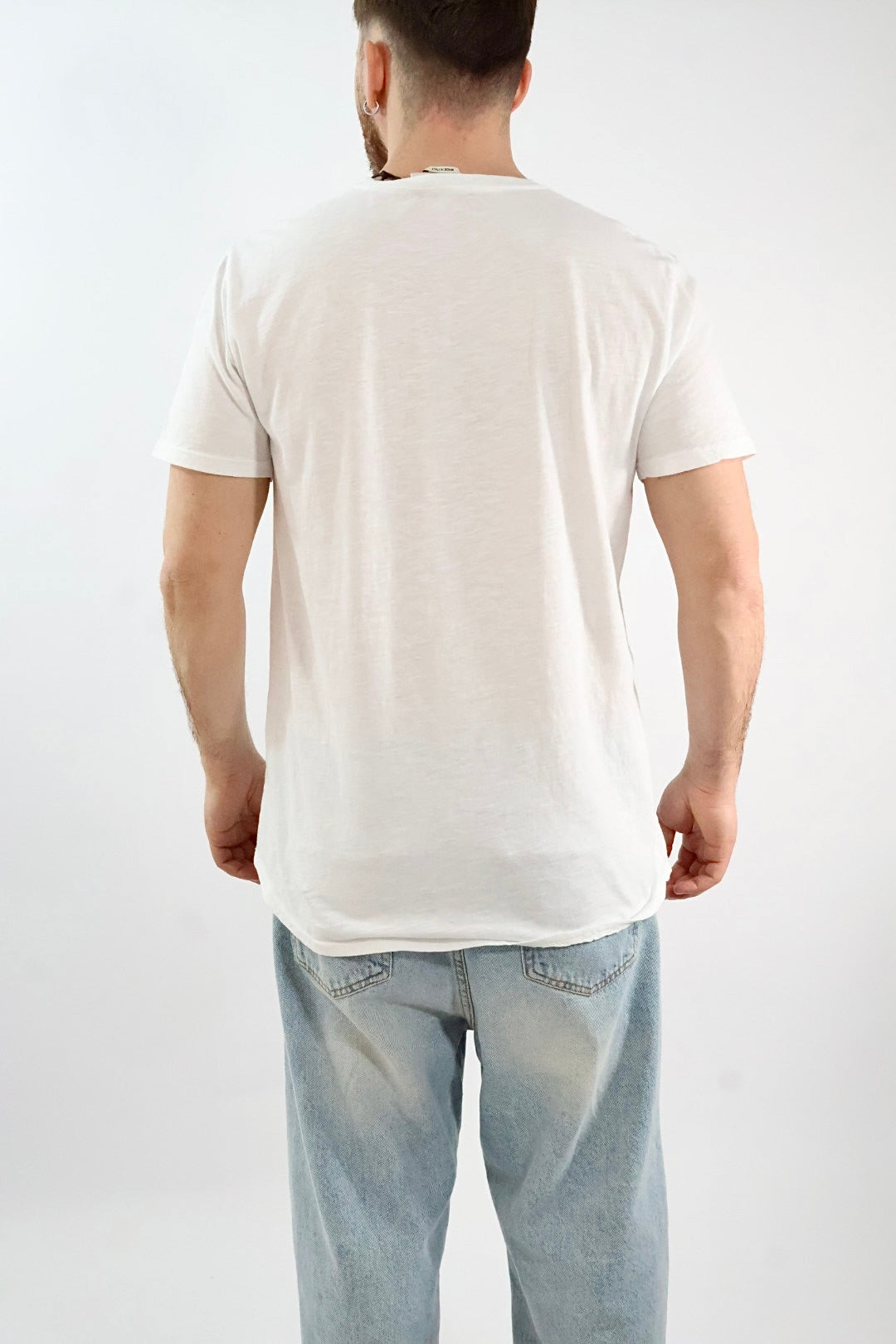 T-shirt girocollo misto lino 002 BL11