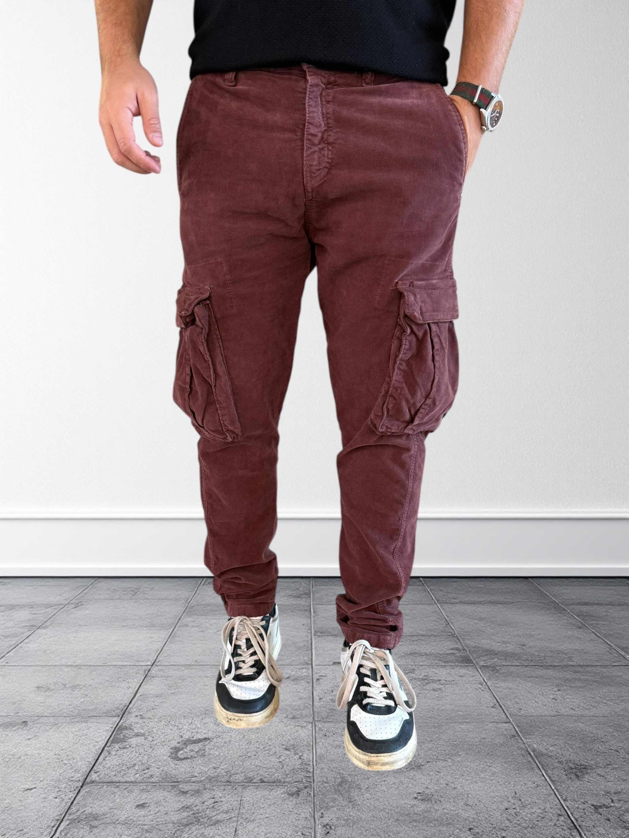 Pantalone cargo velluto 031 BERNA
