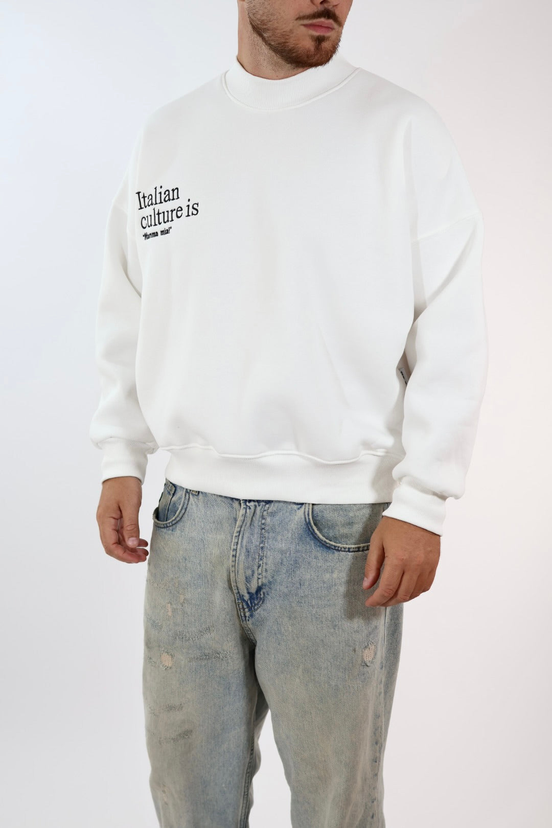 Felpa cropped italian culture 122 BERNA