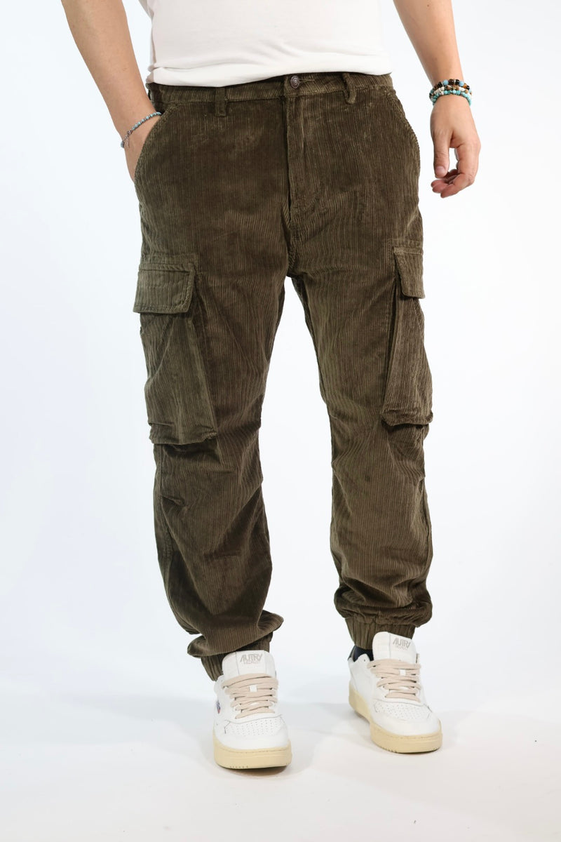 Pantalone 2557YH cargo velluto l  GIANNI LUPO
