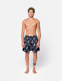 Costume flamingo black Saint Tropez TURKEY