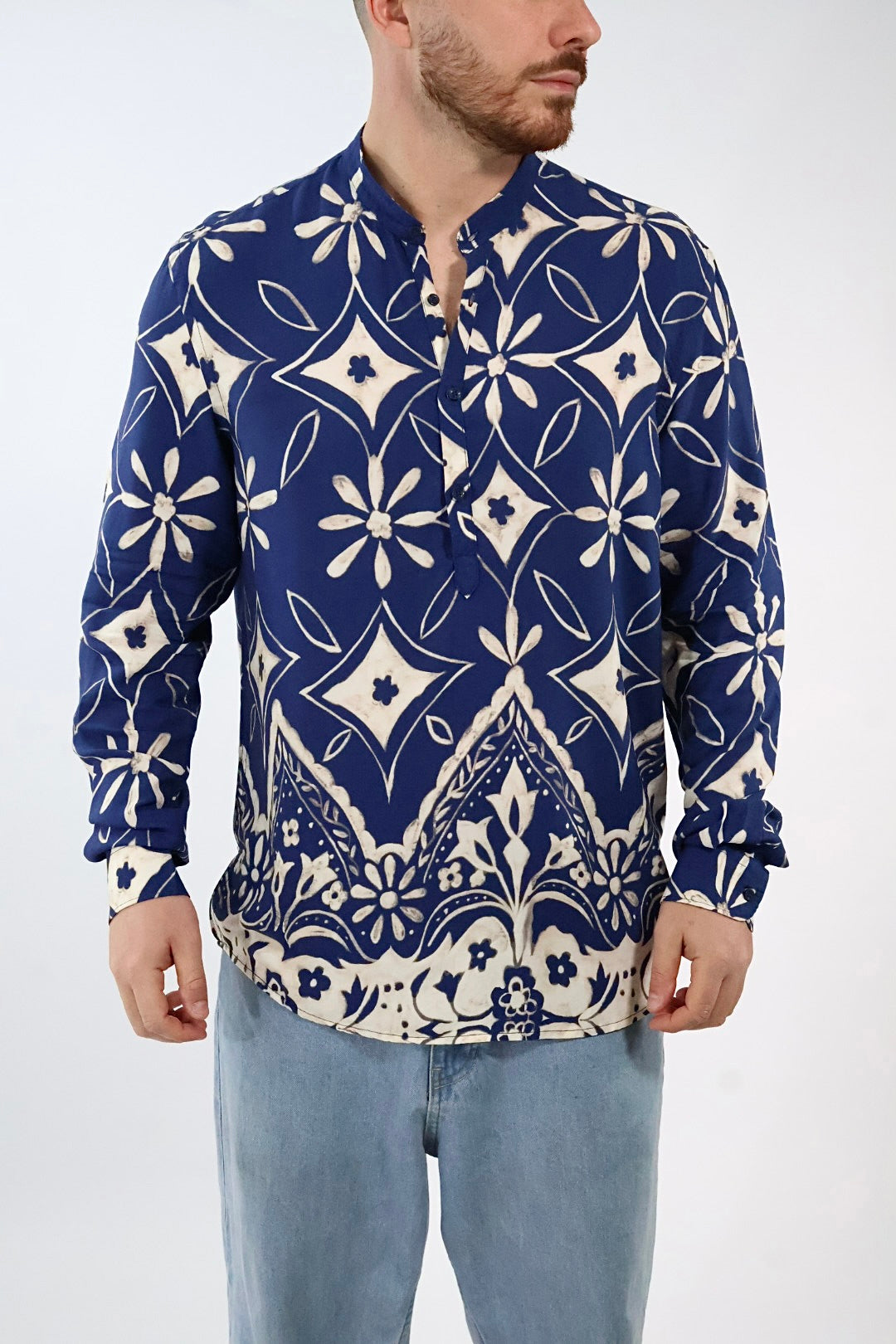 Camicia serafino viscosa C40 OVER-D